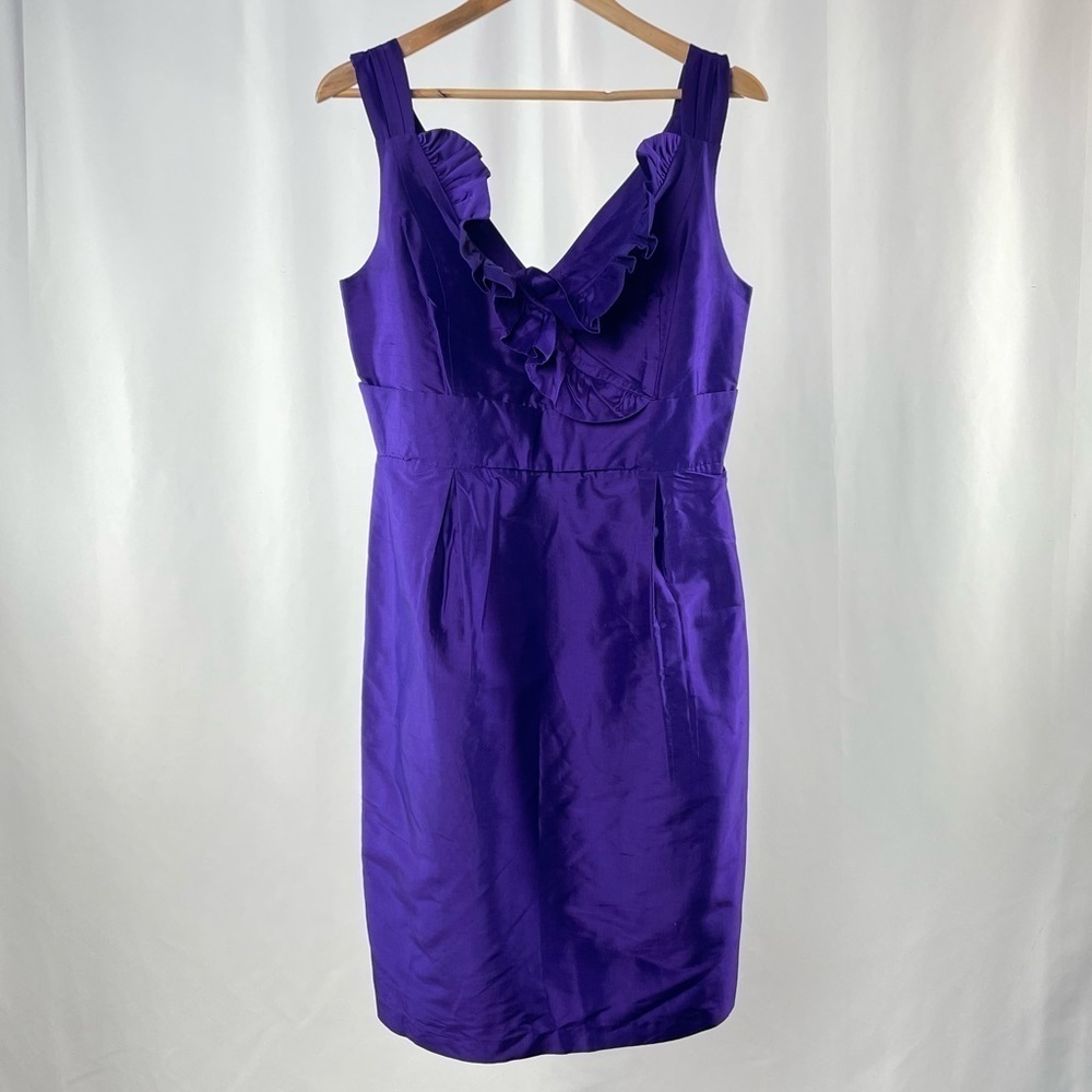 Lula Kate Silk Ruffle Formal Dress in Purple Size 10